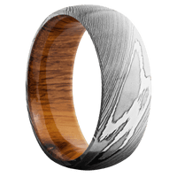 Damascus + Polish Finish + Desert Iron Wood