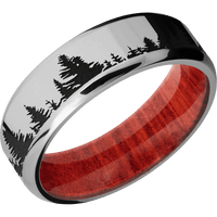 Titanium + Polish , Polish Finish + Red Heart