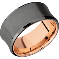 Tantalum Noir + Sand , Polish Finish + 10K Rose Gold