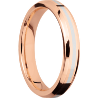 14K Rose Gold + Polish , Polish Finish