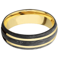 Forged Carbon Fiber + None Finish + 10K Yellow Gold