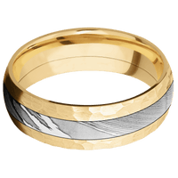 10K Yellow Gold + Hammer Finish