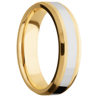 10K Yellow Gold + Satin , Polish Finish