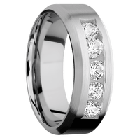 14K White Gold + Satin , Satin Finish