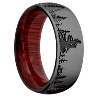 Zirconium + Polish Finish + Blood Wood