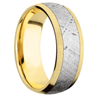 14K Yellow Gold + Stone Finish