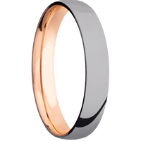 Tantalum + Polish Finish + 18K Rose Gold