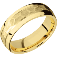 22K Yellow Gold + Rock , Polish Finish