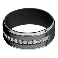 Zirconium + Bead , Polish Finish + Black