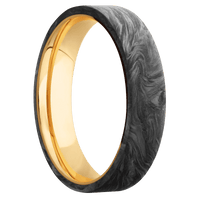 Forged Carbon Fiber + None Finish + 14K Yellow Gold