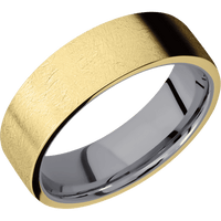 14K Yellow Gold + Distressed Finish + Tantalum