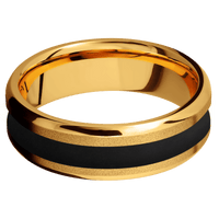 22K Yellow Gold + Sand , Polish Finish
