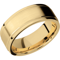 10K Yellow Gold + Satin , Polish Finish