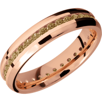 18K Rose Gold + Polish , Polish Finish