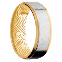 10K Yellow Gold + Polish , Satin Finish