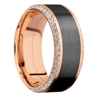 14K Rose Gold + Satin , Polish Finish