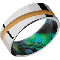 Cobalt Chrome + Polish Finish + Abalone