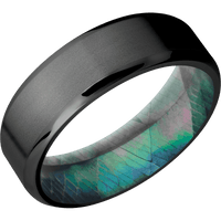 Zirconium + Bead , Polish Finish + Black Mother of Pearl