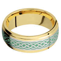 14K Yellow Gold + Anglesatin , Polish Finish