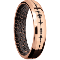 14K Rose Gold + Polish , Polish Finish + Superconductor Noir