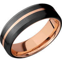 Zirconium + Satin , Satin Finish + 14K Rose Gold