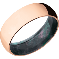 14K Rose Gold + Polish Finish + Black Mother of Pearl