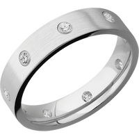 10K White Gold + Satin Finish