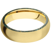14K Yellow Gold + Satin Finish