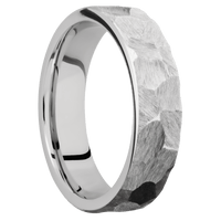 14K White Gold + Rock Finish