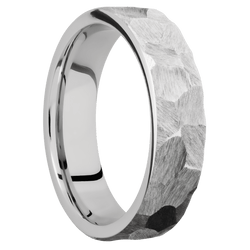 14K White Gold + Rock Finish