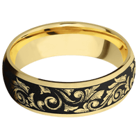 14K Yellow Gold + Satin Finish