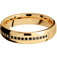 10K Yellow Gold + Satin , Polish Finish