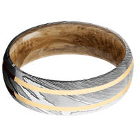 Damascus + Polish Finish + Whiskey Barrel