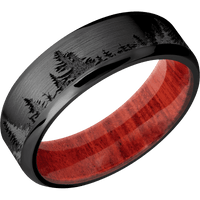 Zirconium + Satin , Polish Finish + Red Heart