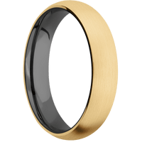 10K Yellow Gold + Satin Finish + Zirconium