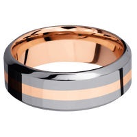 Tantalum + Polish , Polish Finish + 14K Rose Gold