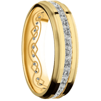 10K Yellow Gold + Polish , Satin Finish