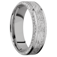 10K White Gold + Satin , Polish Finish
