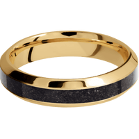 10K Yellow Gold + Satin , Polish Finish