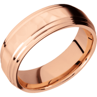 14K Rose Gold + Rockpolish , Polish Finish