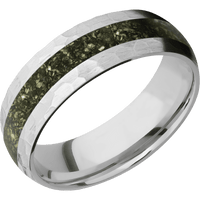 10K White Gold + Hammer Finish
