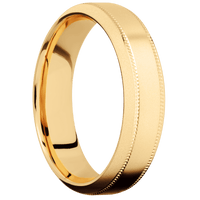 10K Yellow Gold + Bead , Bead Finish