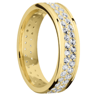 18K Yellow Gold + Polish Finish