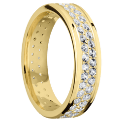 18K Yellow Gold + Polish Finish