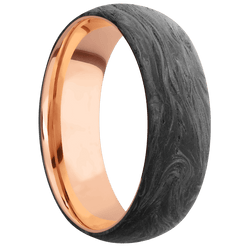 Forged Carbon Fiber + None Finish + 14K Rose Gold