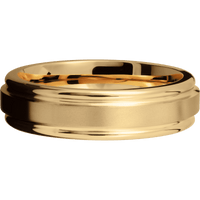 18K Yellow Gold + Bead , Polish Finish