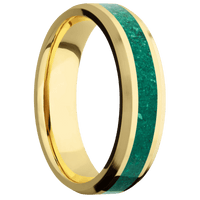 14K Yellow Gold + Polish , Satin Finish