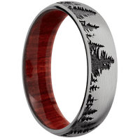 Titanium + Satin Finish + Red Heart