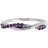 Platinum band with 13 Round Purple Diamond having TCW-.2