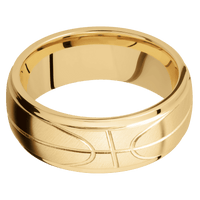 10K Yellow Gold + Anglesatin , Polish Finish